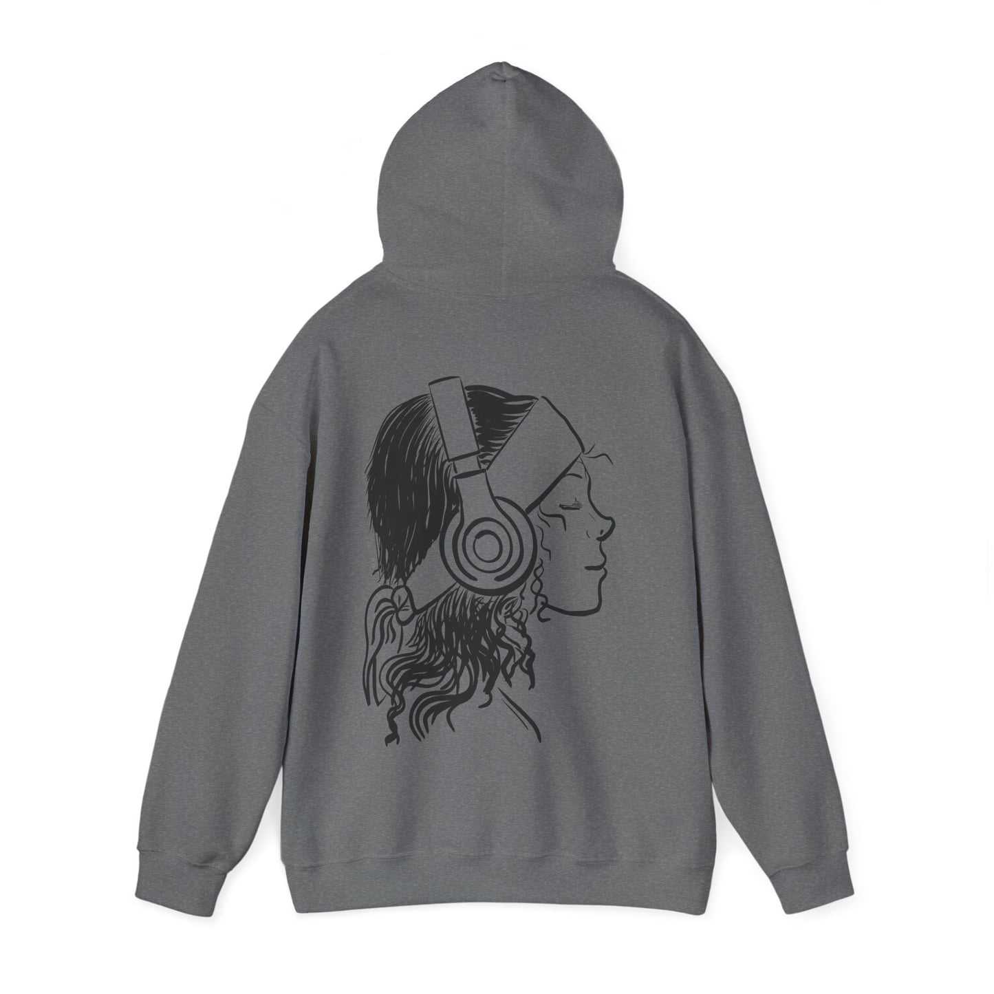 Music Lover Hoodie — 'Kwalatee' Logo & Headphones Girl Graphic
