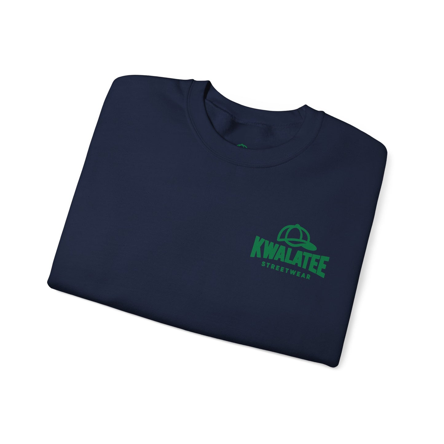 Crewneck — Green Mandala Eye Graphic with “KWALATEE” Logo