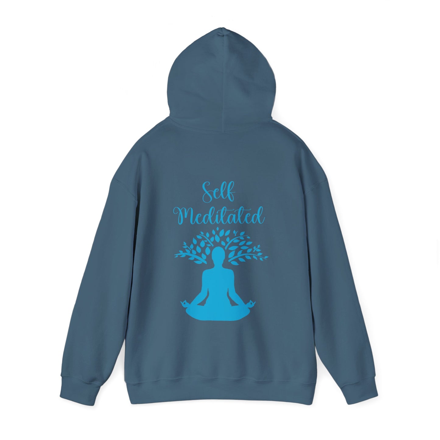 Meditation Hoodie — "Self Meditated" Sweatshirt with Tree Pose Graphic