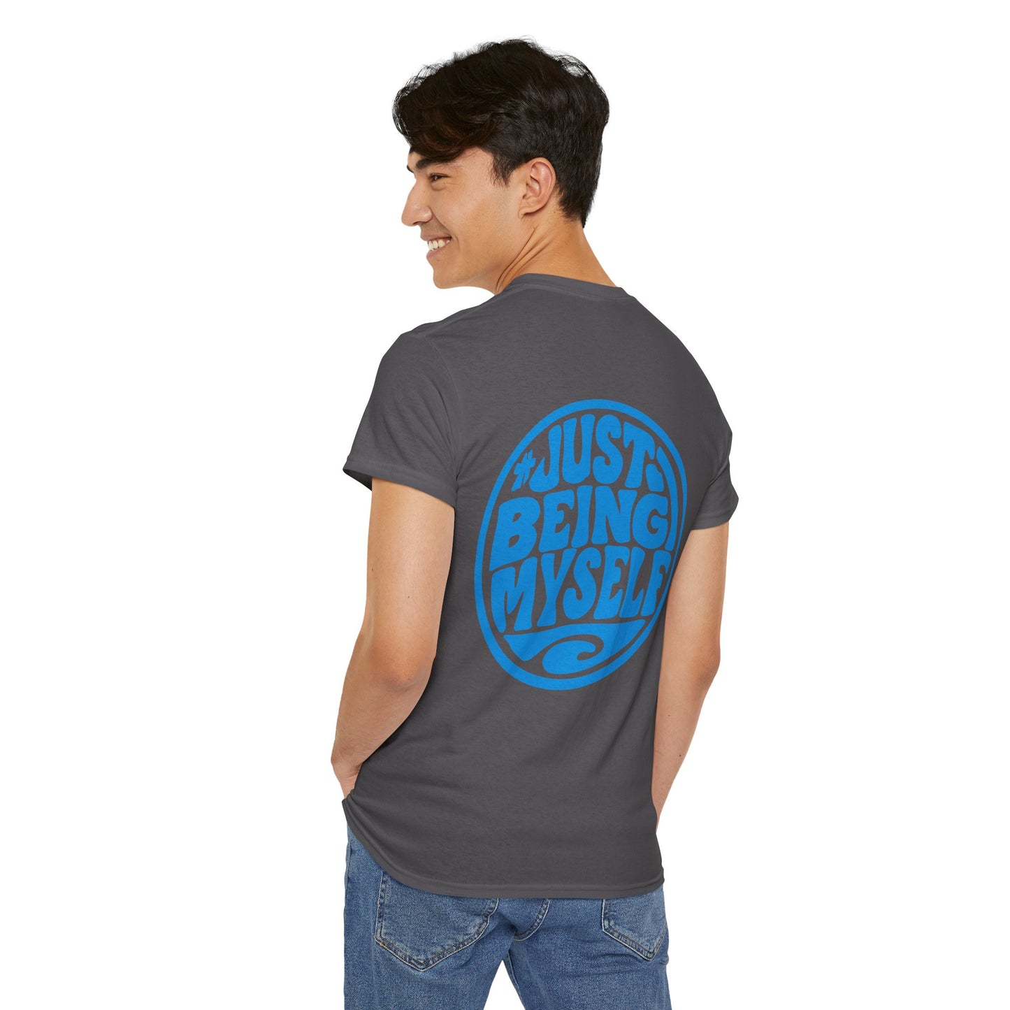 Just Being Myself Graphic Tee — Positive Retro Surf T-Shirt