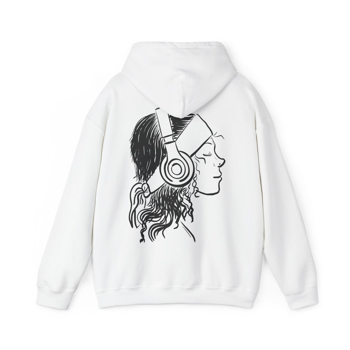 Music Lover Hoodie — 'Kwalatee' Logo & Headphones Girl Graphic