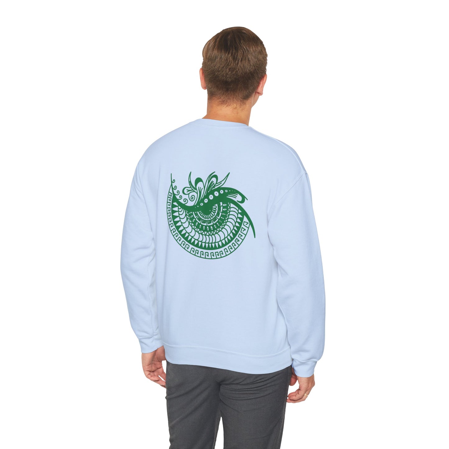 Crewneck — Green Mandala Eye Graphic with “KWALATEE” Logo