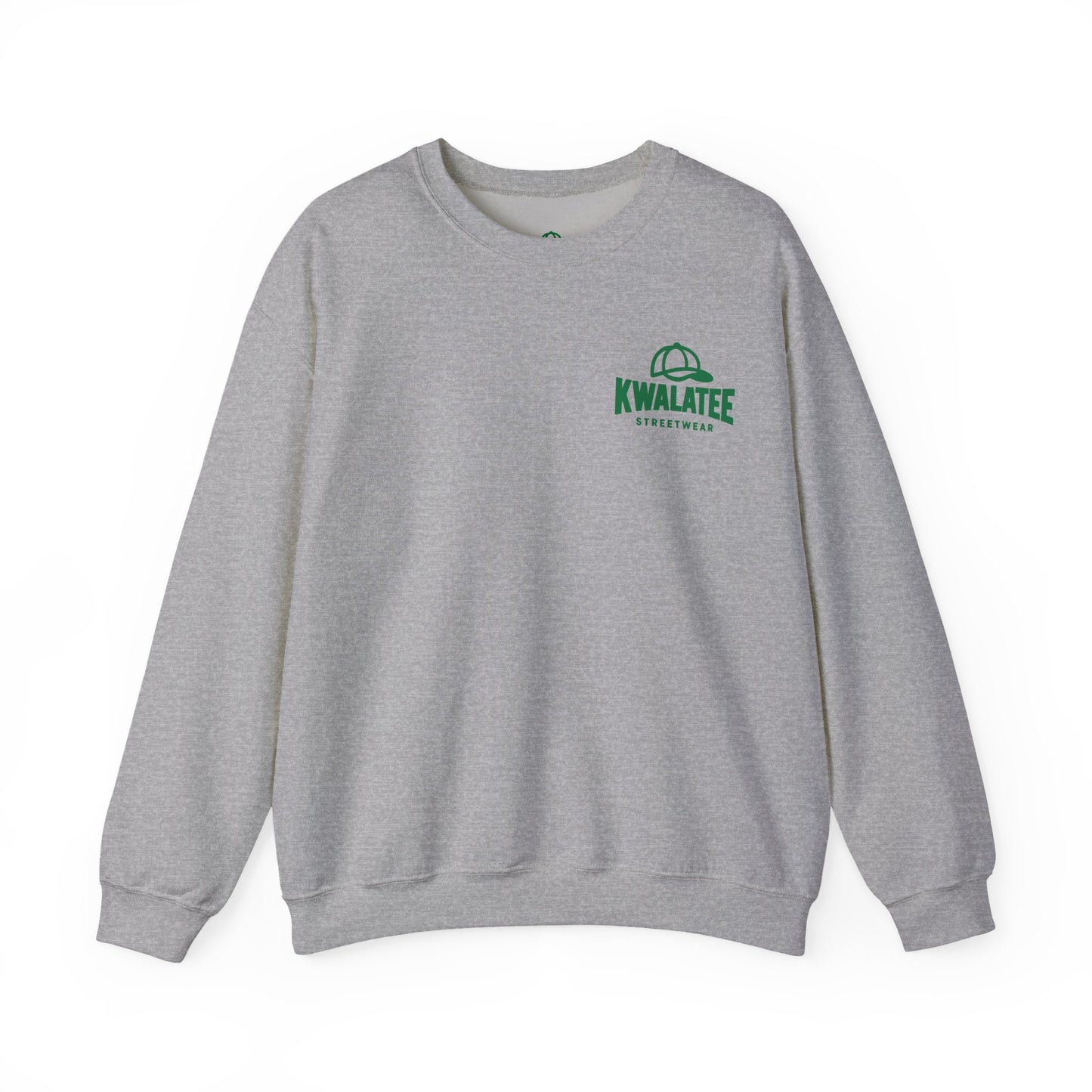 Crewneck — Green Mandala Eye Graphic with “KWALATEE” Logo