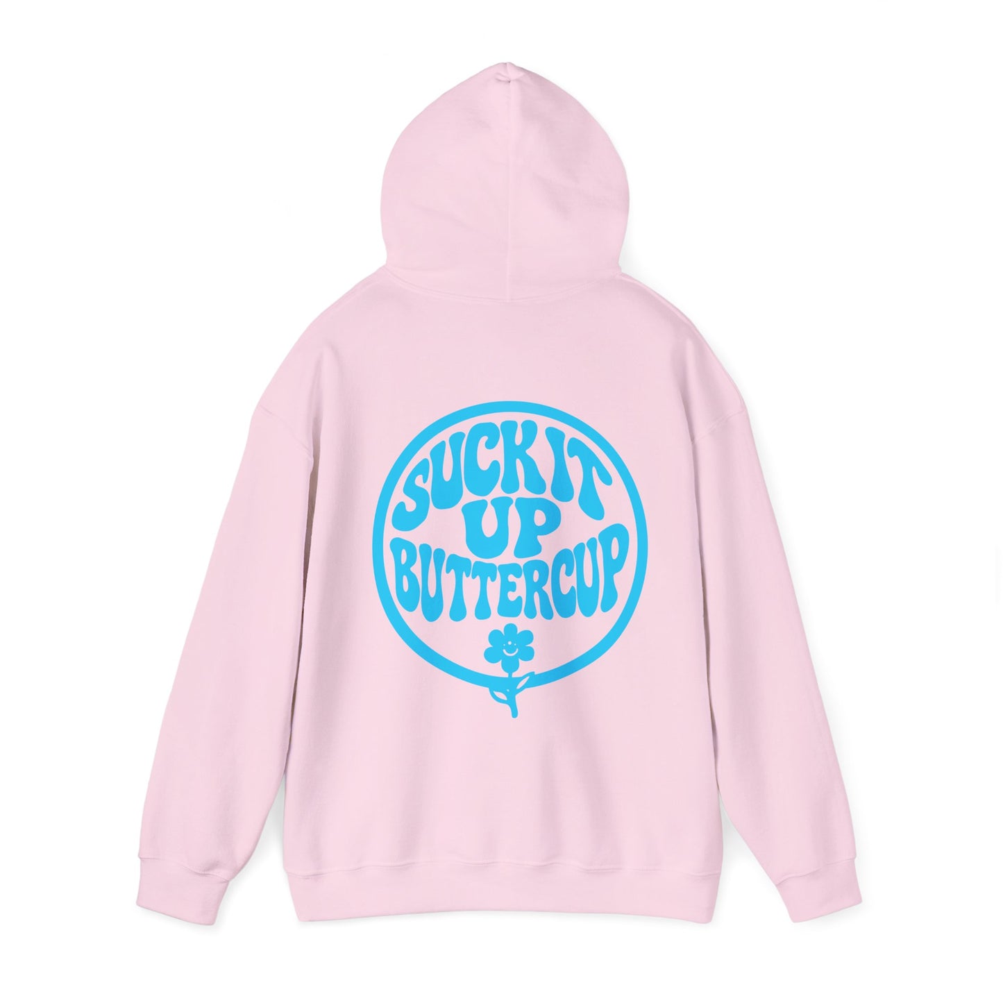 Hoodie - "Suck It Up Buttercup" Retro Floral Graphic Hooded Sweatshirt