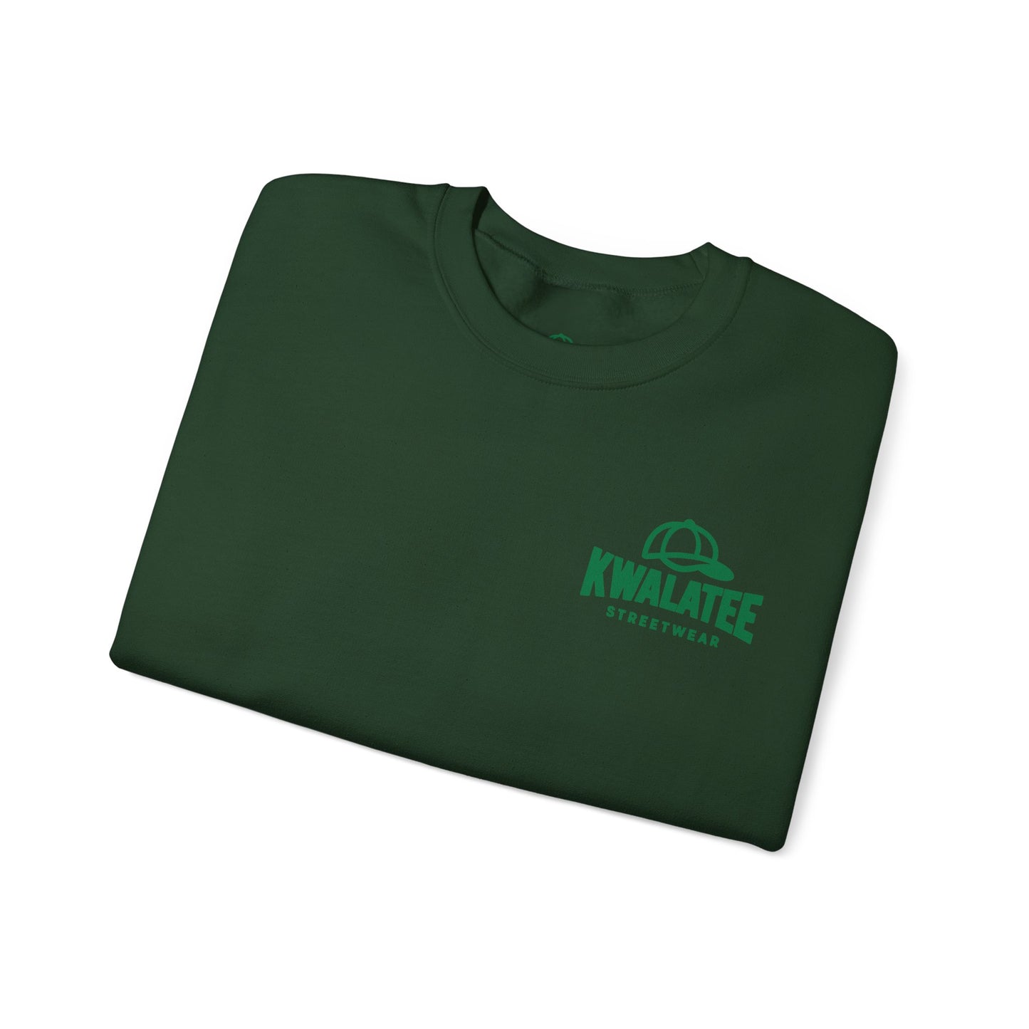 Crewneck — Green Mandala Eye Graphic with “KWALATEE” Logo