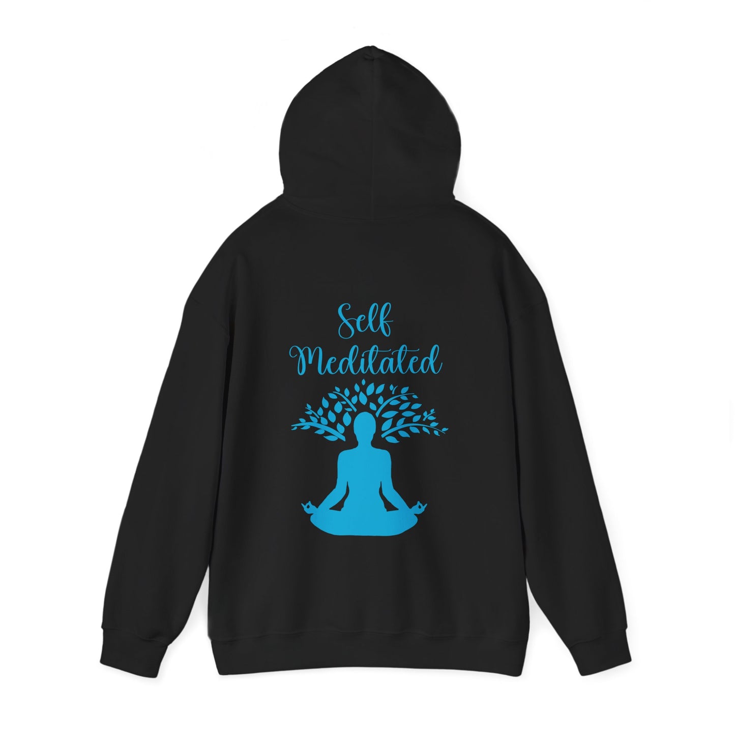 Meditation Hoodie — "Self Meditated" Sweatshirt with Tree Pose Graphic