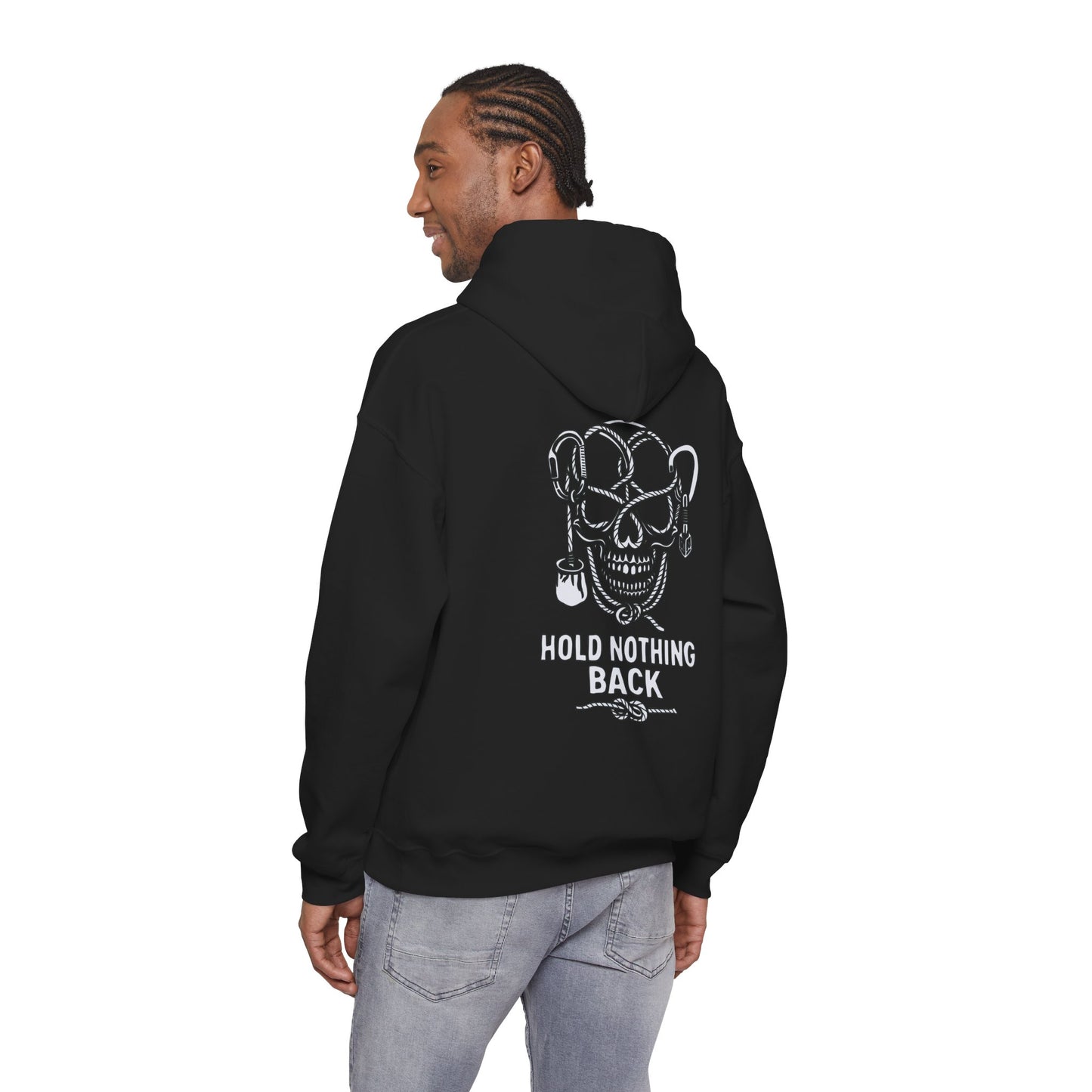 Hold Nothing Back Skull Hoodie — Kwalitee Streetwear Hooded Sweatshirt