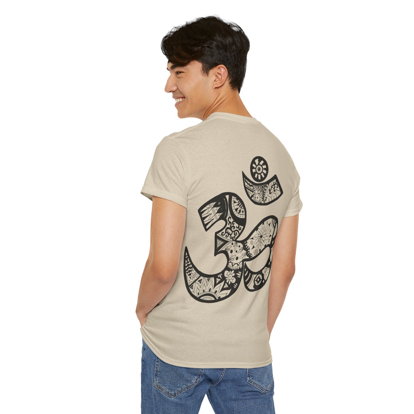 Om Symbol Tee — Hand-Drawn Mandala Om Spiritual Yoga T-Shirt