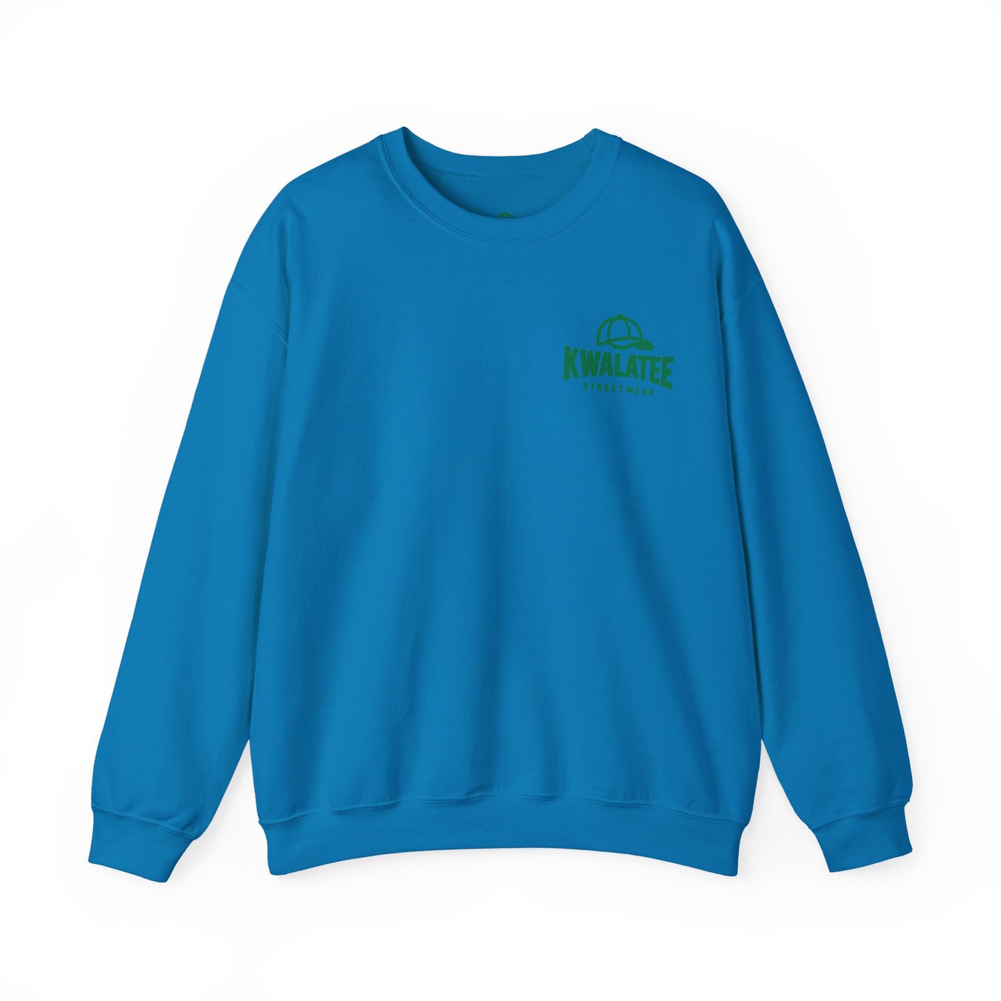 Crewneck — Green Mandala Eye Graphic with “KWALATEE” Logo