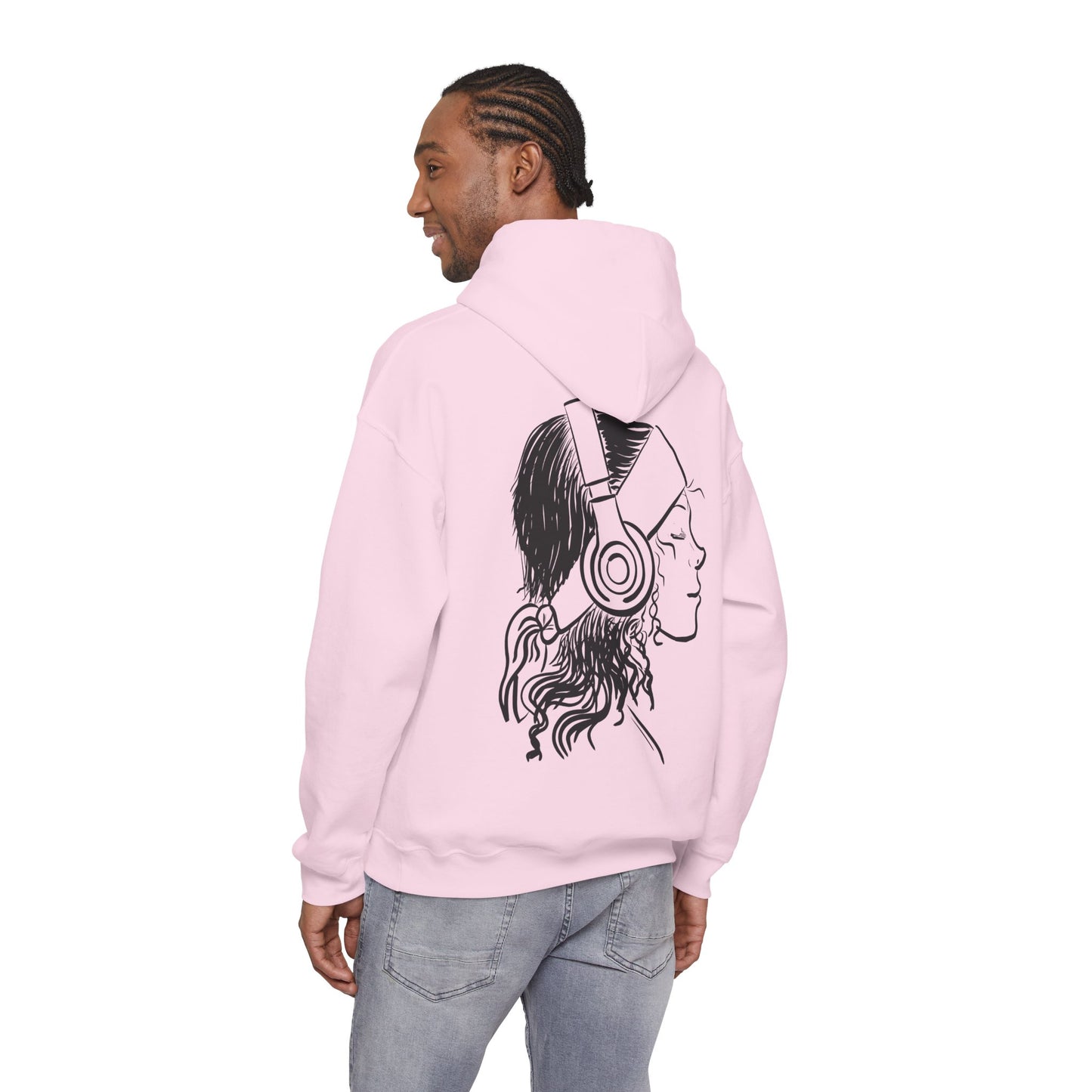 Music Lover Hoodie — 'Kwalatee' Logo & Headphones Girl Graphic