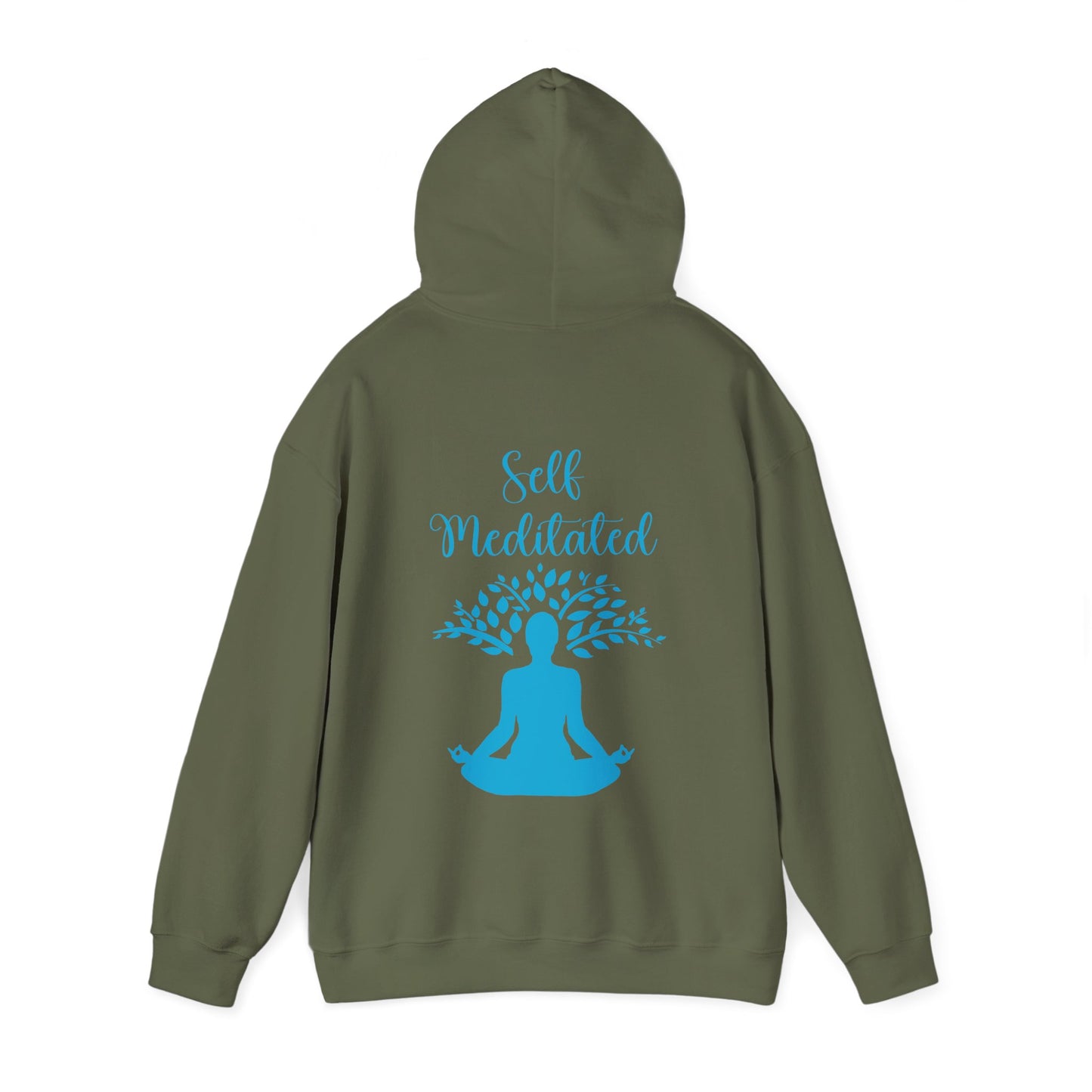 Meditation Hoodie — "Self Meditated" Sweatshirt with Tree Pose Graphic