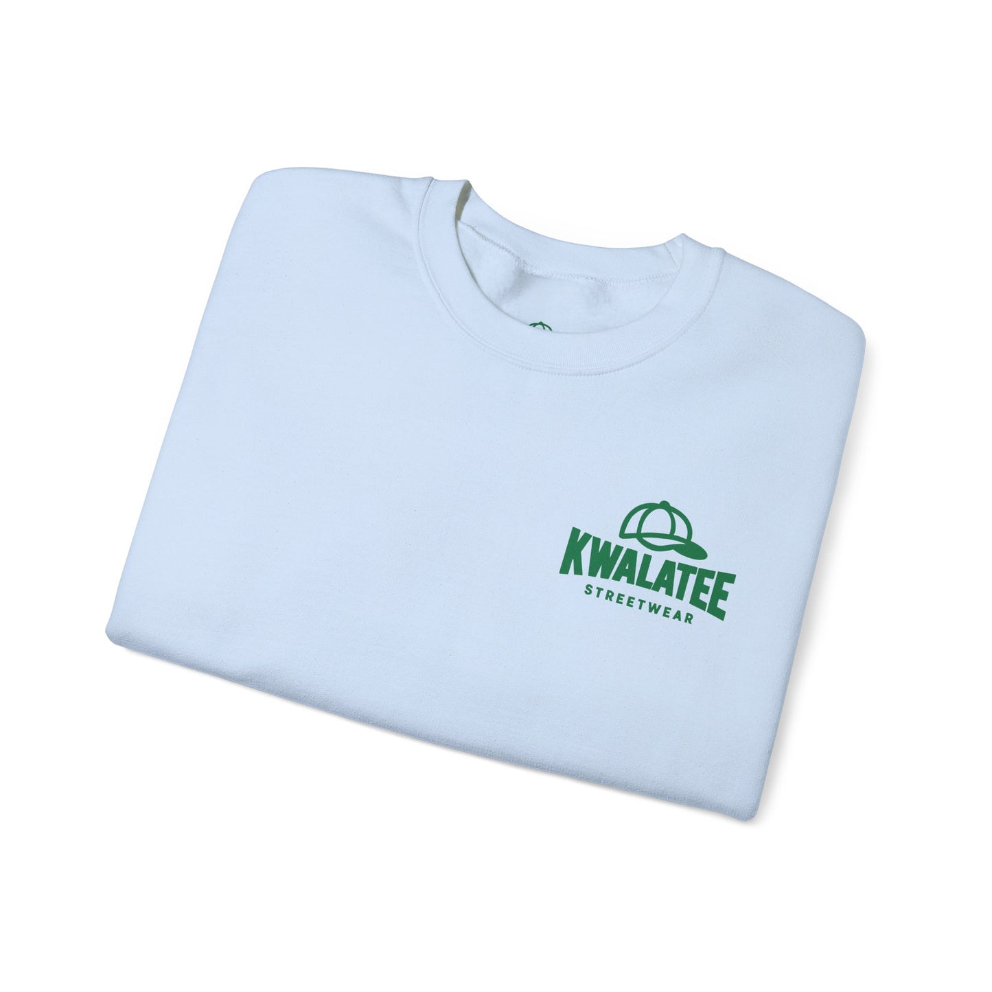 Crewneck — Green Mandala Eye Graphic with “KWALATEE” Logo
