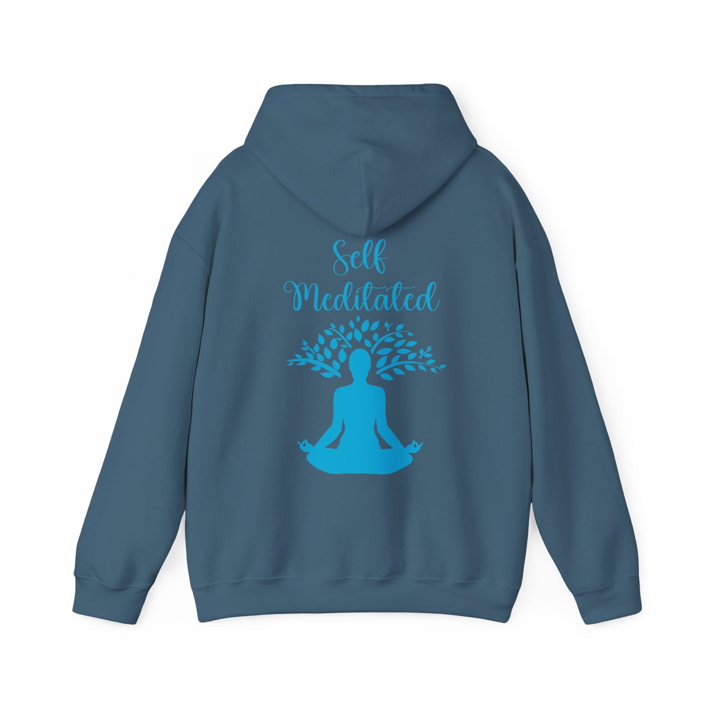 Meditation Hoodie — "Self Meditated" Sweatshirt with Tree Pose Graphic