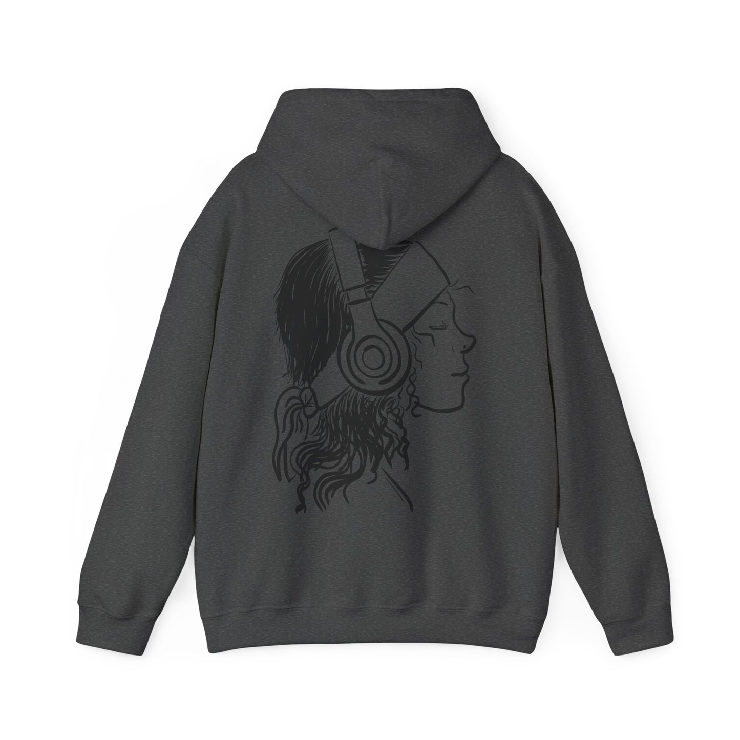 Music Lover Hoodie — 'Kwalatee' Logo & Headphones Girl Graphic