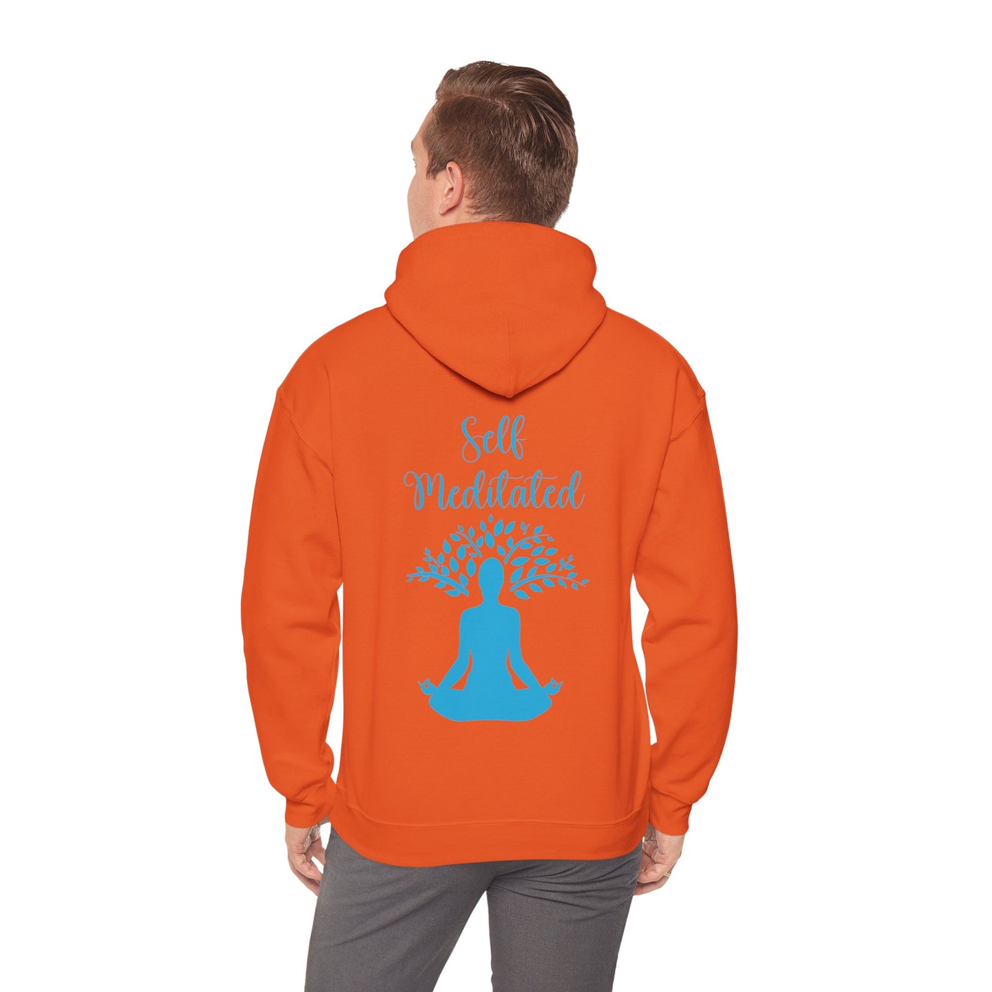 Meditation Hoodie — "Self Meditated" Sweatshirt with Tree Pose Graphic