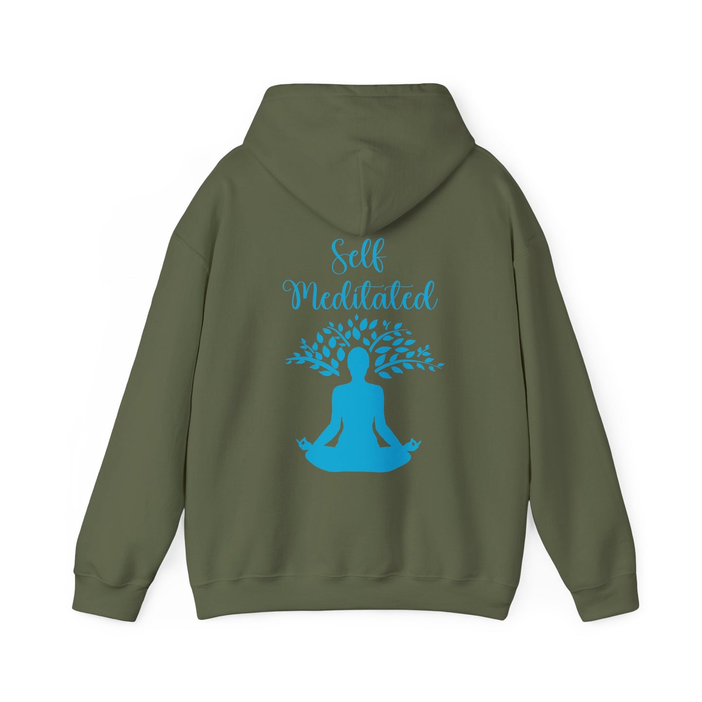 Meditation Hoodie — "Self Meditated" Sweatshirt with Tree Pose Graphic
