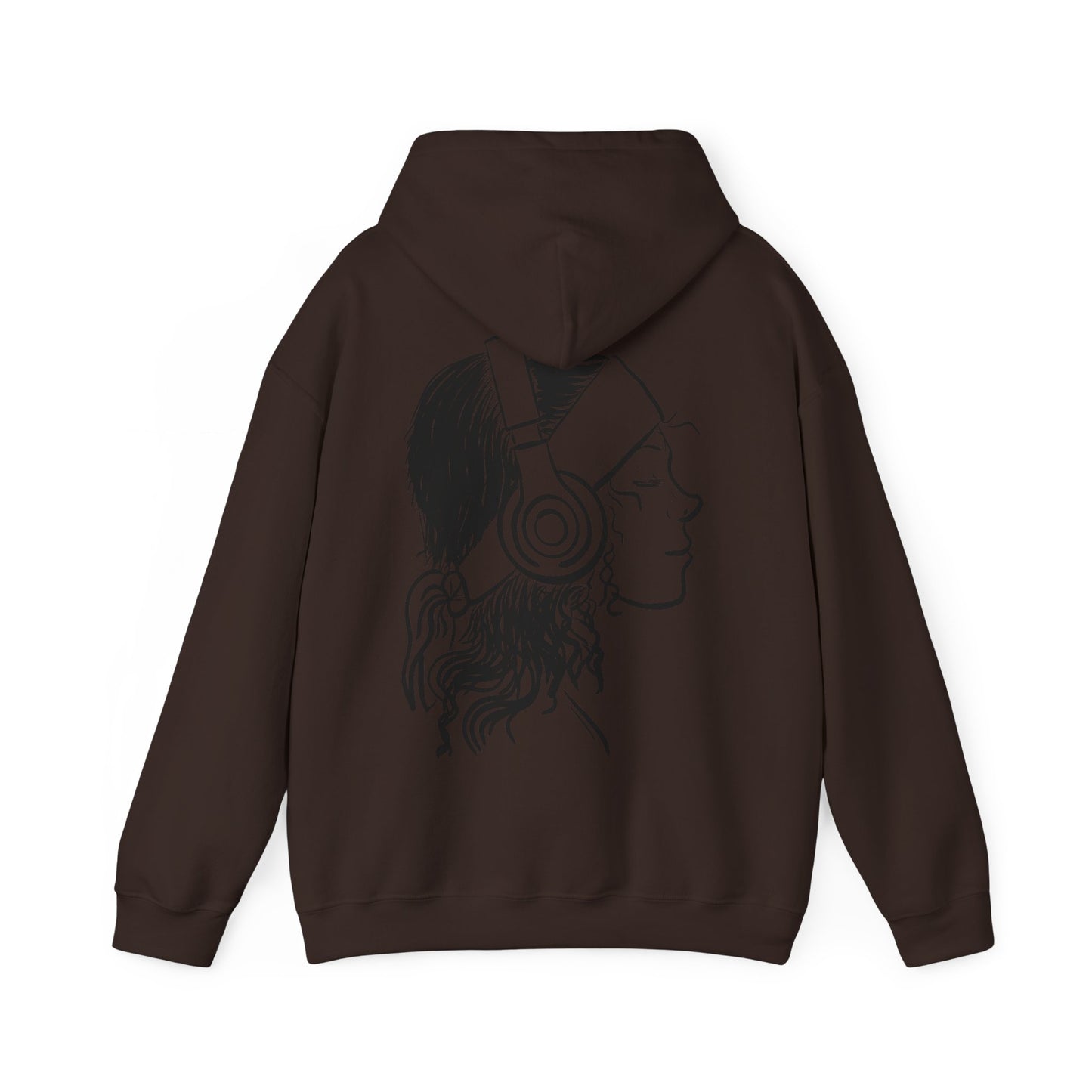 Music Lover Hoodie — 'Kwalatee' Logo & Headphones Girl Graphic