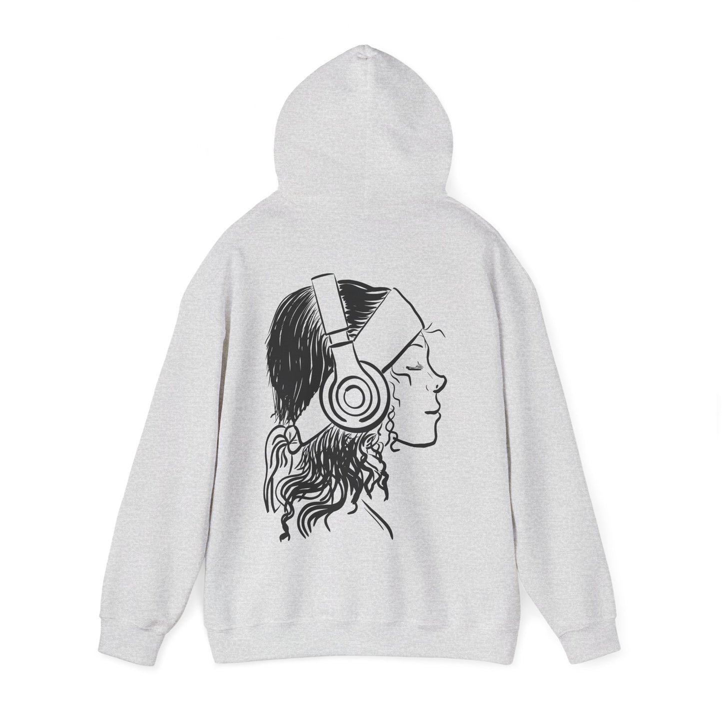 Music Lover Hoodie — 'Kwalatee' Logo & Headphones Girl Graphic