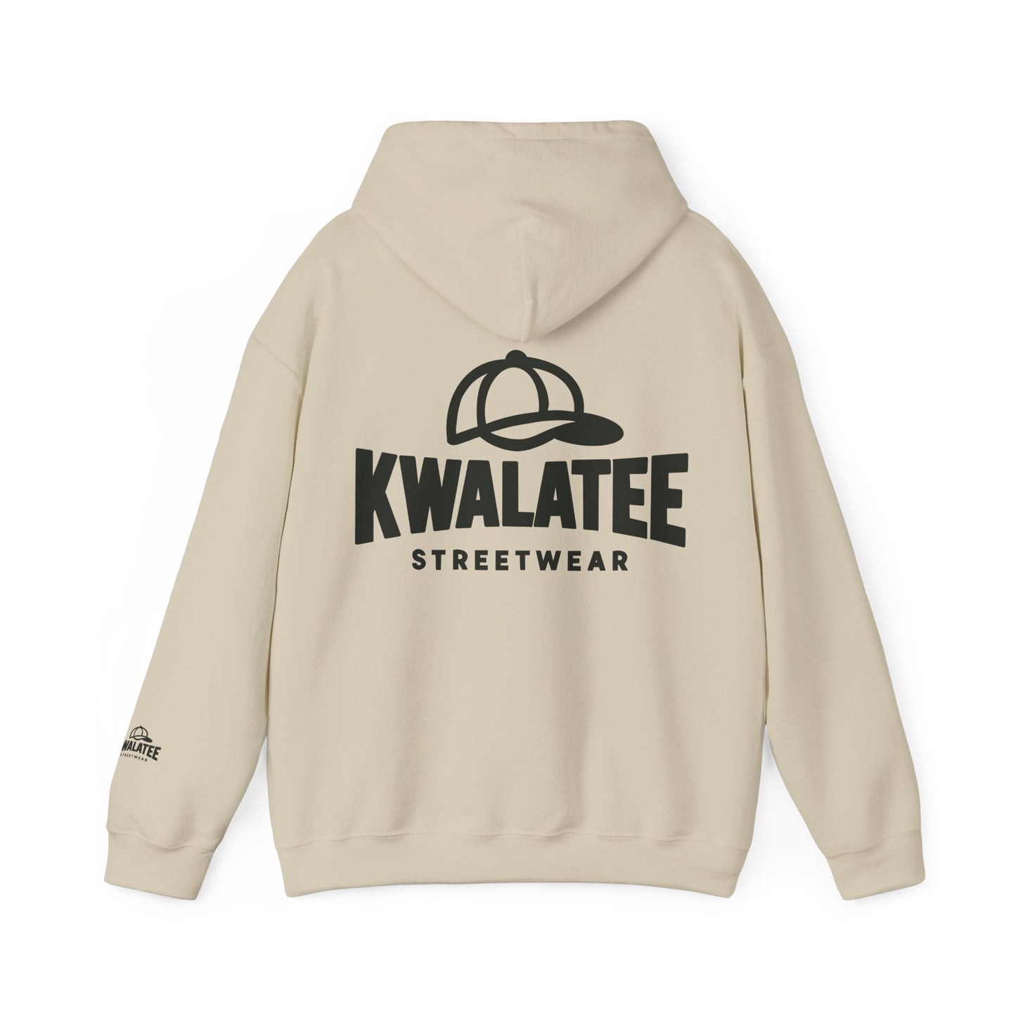 Kwalatee Streetwear Hoodie – Logo Pullover with Cap Graphic