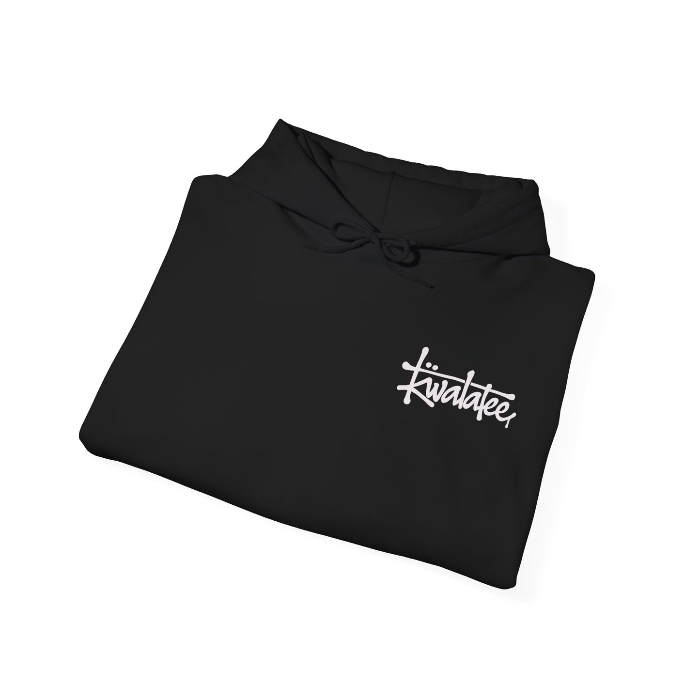 Kiwalee Script Logo Hoodie — Minimal White Pullover for Everyday Wear