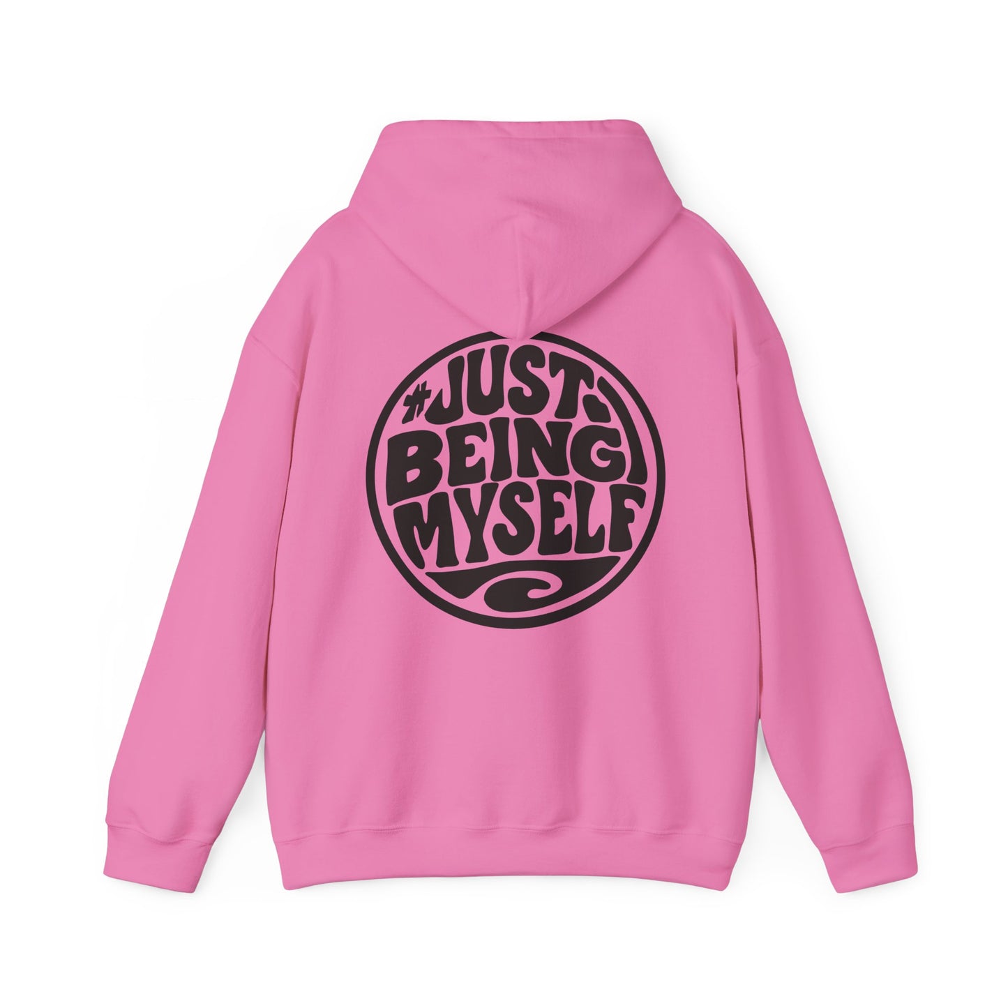Just Being Myself Hoodie — Retro Script Graphic Pullover