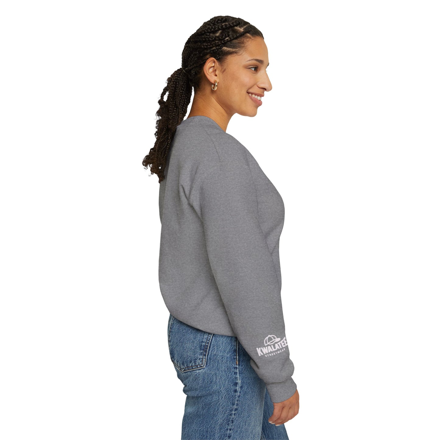 Kwalatee Streetwear Crewneck Sweatshirt — Minimal Logo Black Pullover