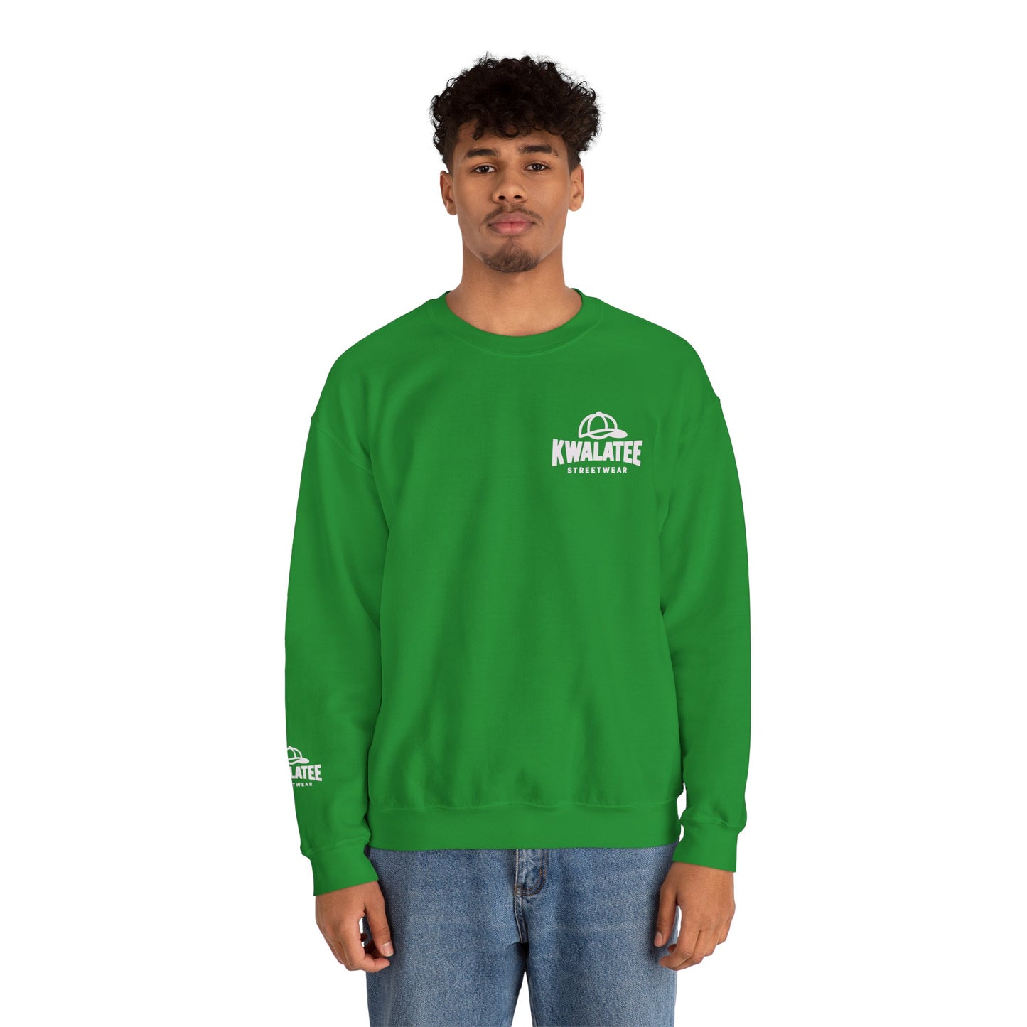Kwalatee Streetwear Crewneck Sweatshirt — Minimal Logo Black Pullover