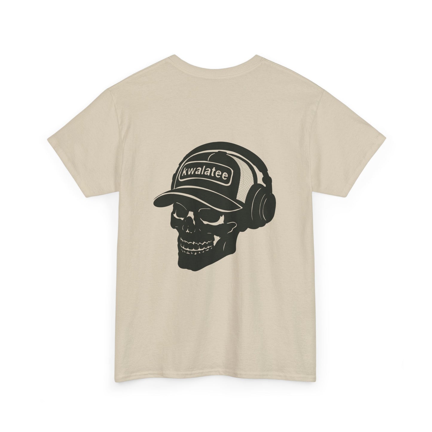 Skull DJ Tee — 'Kwalatee' Music Logo Graphic T-Shirt
