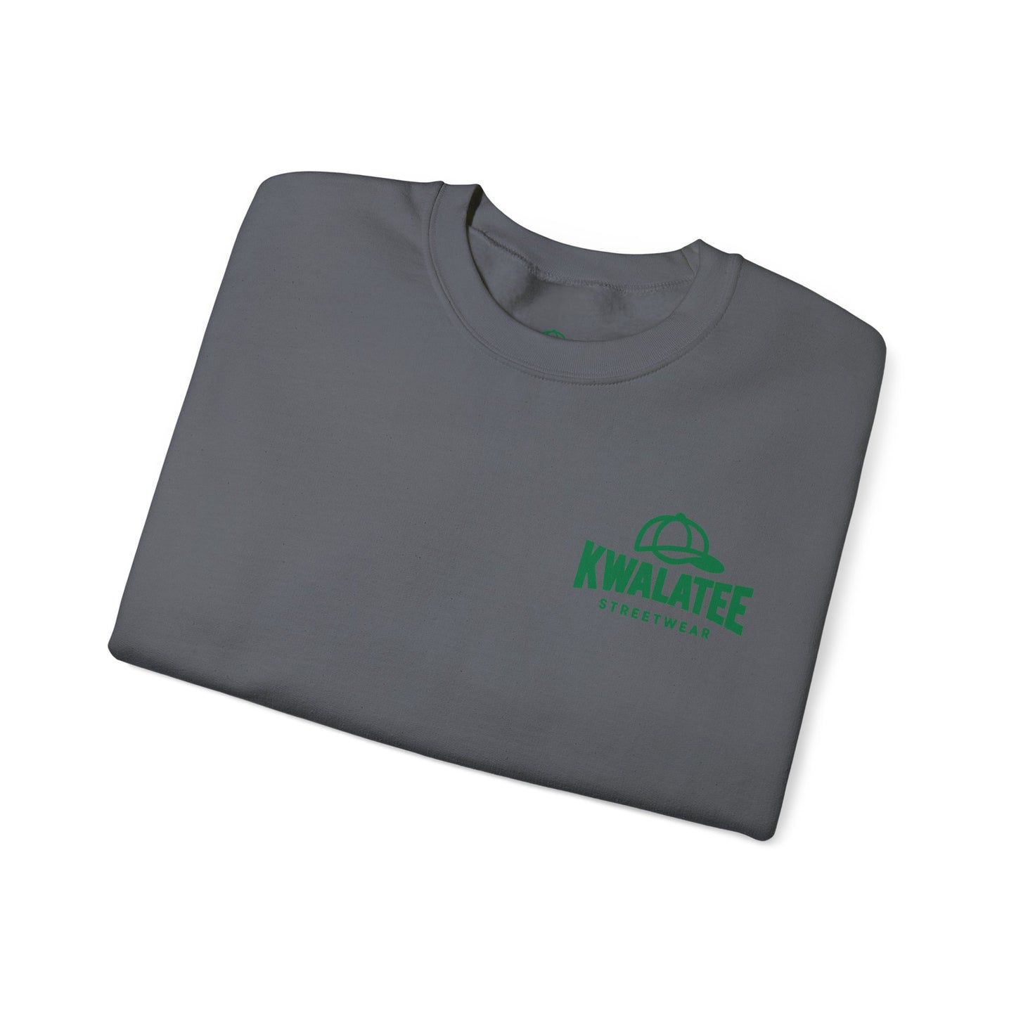 Crewneck — Green Mandala Eye Graphic with “KWALATEE” Logo