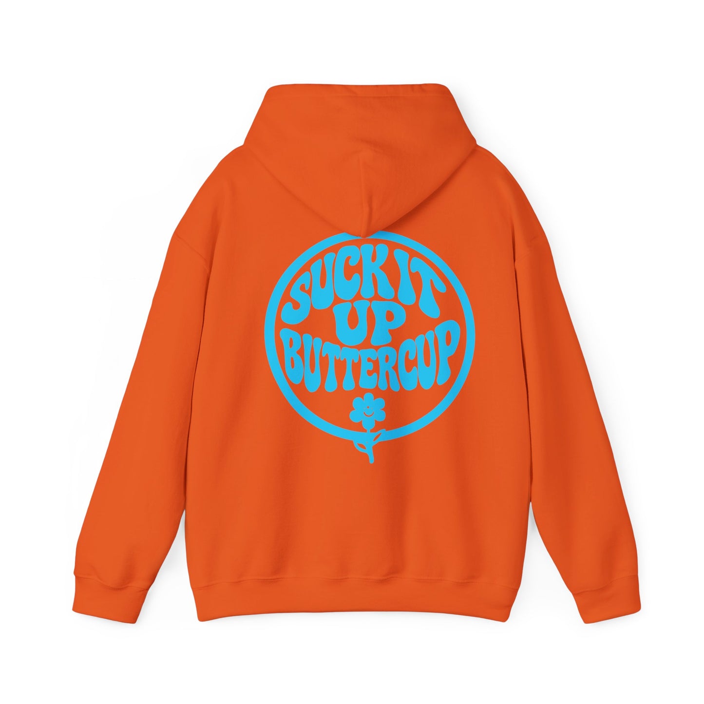 Hoodie - "Suck It Up Buttercup" Retro Floral Graphic Hooded Sweatshirt