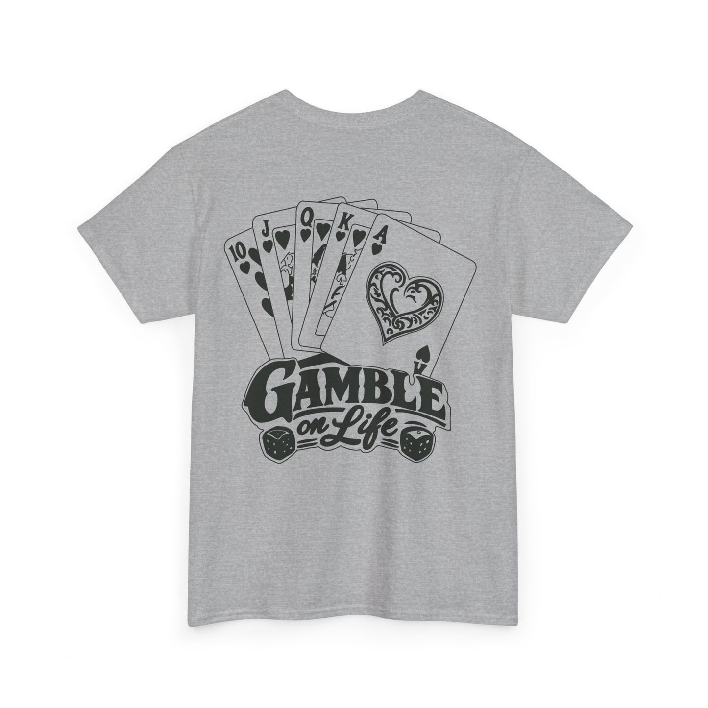 T-Shirt — "Gamble on Life" Poker Cards Graphic Tee