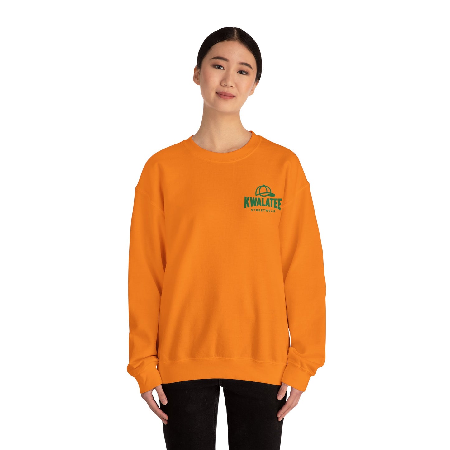 Crewneck — Green Mandala Eye Graphic with “KWALATEE” Logo