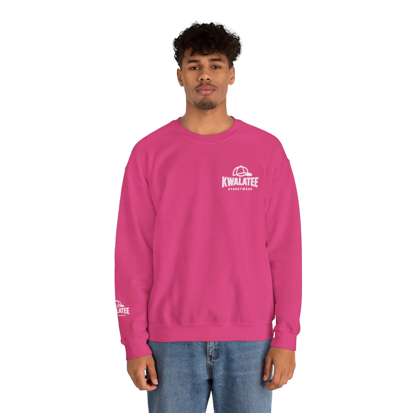 Kwalatee Streetwear Crewneck Sweatshirt — Minimal Logo Black Pullover
