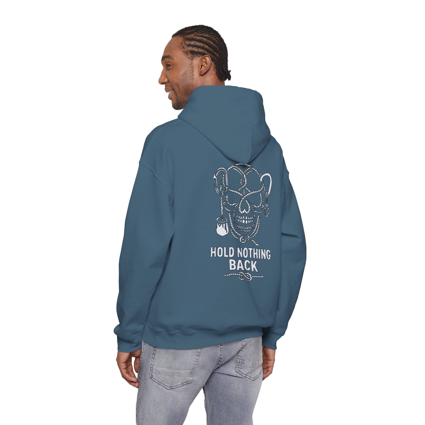 Hold Nothing Back Skull Hoodie — Kwalitee Streetwear Hooded Sweatshirt