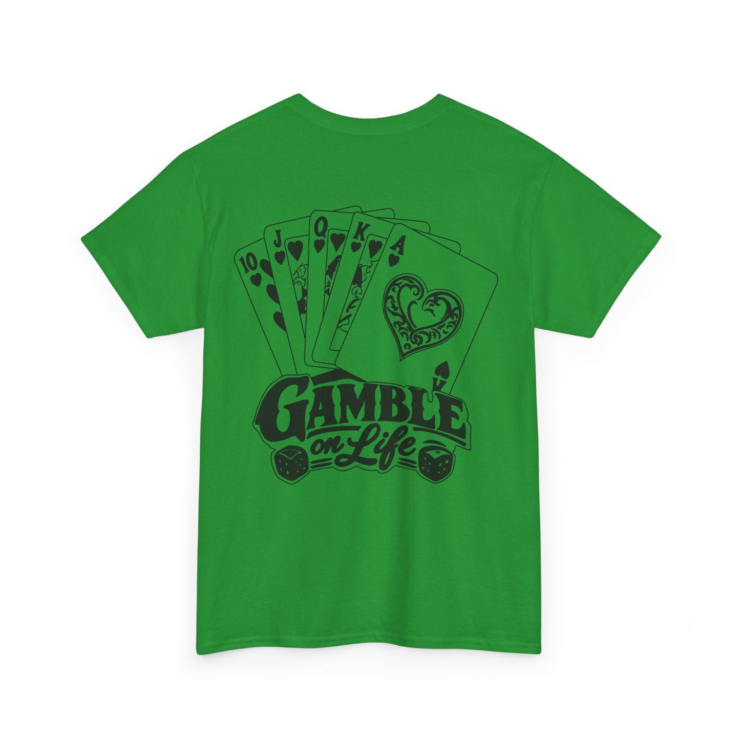 T-Shirt — "Gamble on Life" Poker Cards Graphic Tee