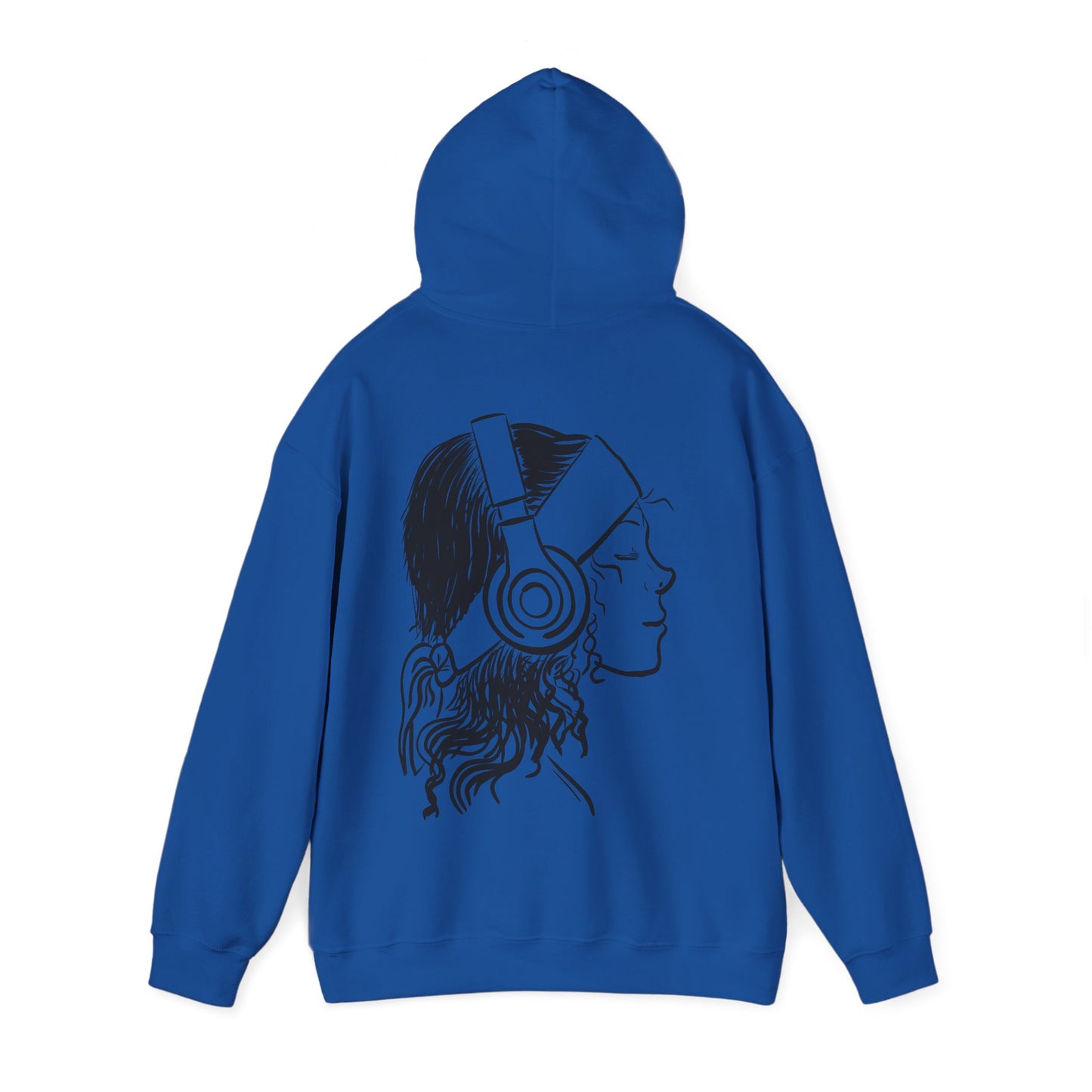 Music Lover Hoodie — 'Kwalatee' Logo & Headphones Girl Graphic