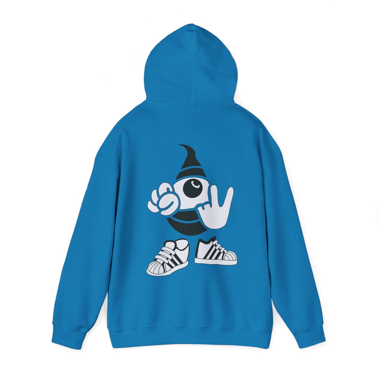 Lazee eyeHoodie — KwalaTee Logo & Cartoon Bee Graphic Sweatshirt