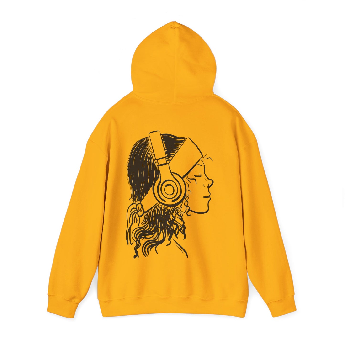 Music Lover Hoodie — 'Kwalatee' Logo & Headphones Girl Graphic