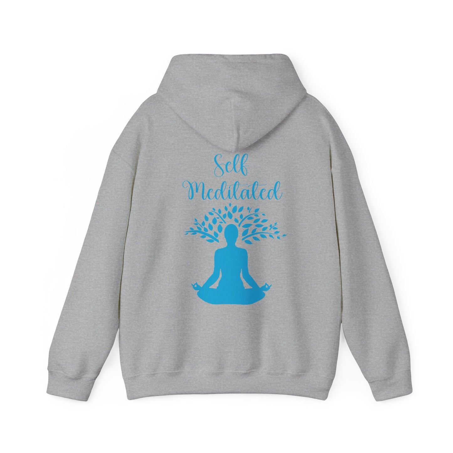 Meditation Hoodie — "Self Meditated" Sweatshirt with Tree Pose Graphic
