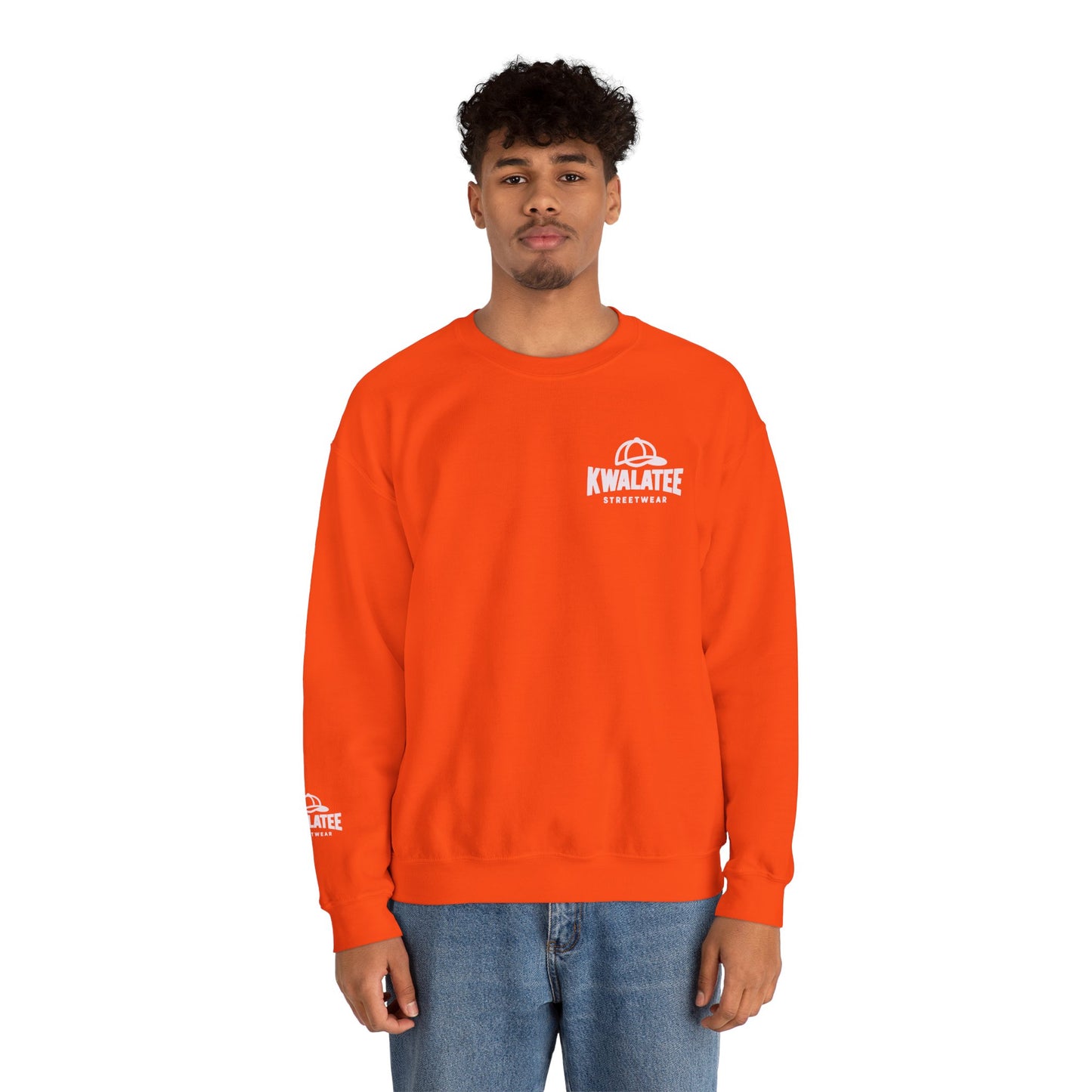 Kwalatee Streetwear Crewneck Sweatshirt — Minimal Logo Black Pullover