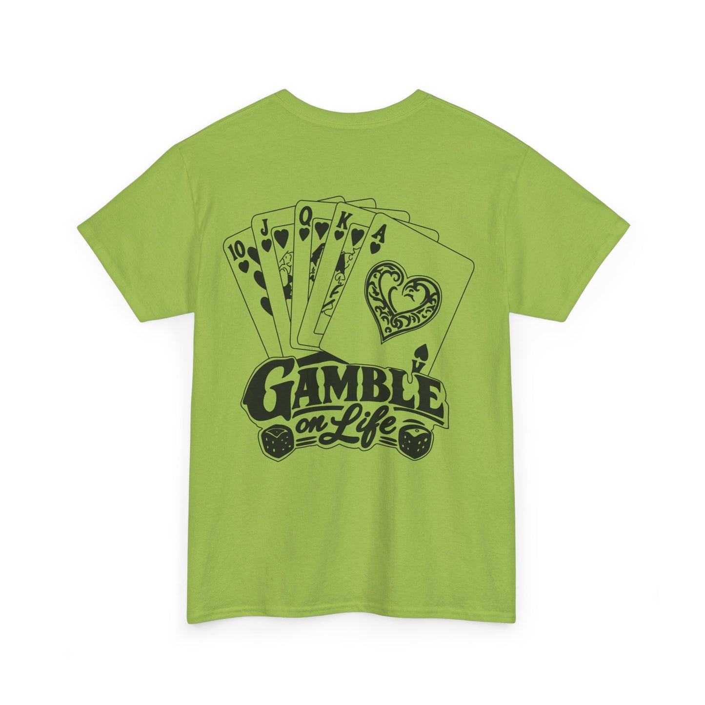 T-Shirt — "Gamble on Life" Poker Cards Graphic Tee