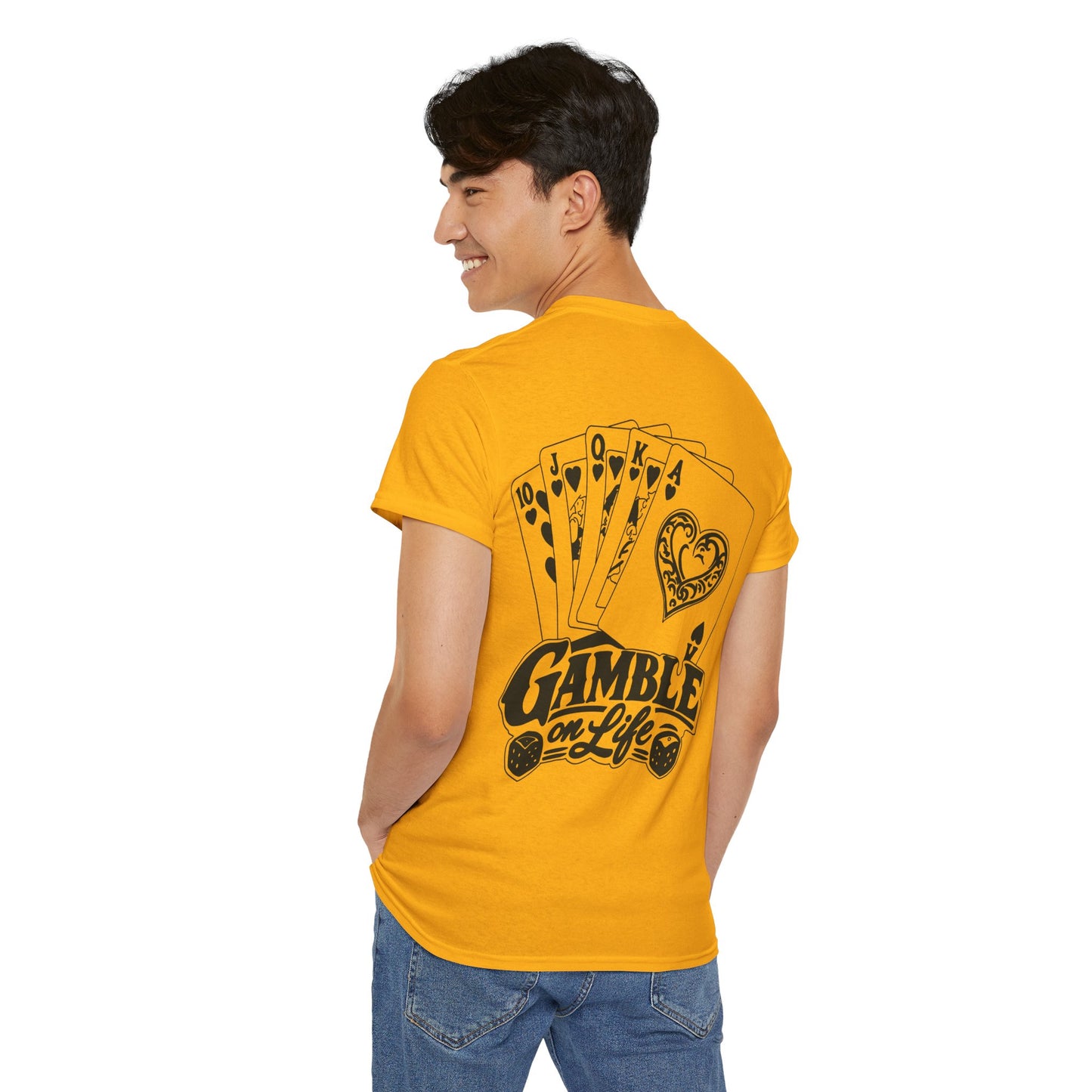 T-Shirt — "Gamble on Life" Poker Cards Graphic Tee