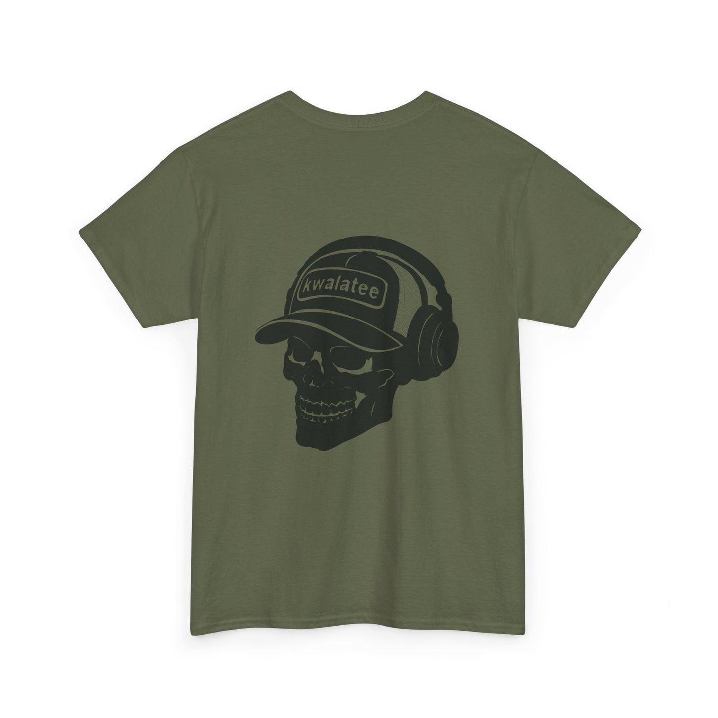 Skull DJ Tee — 'Kwalatee' Music Logo Graphic T-Shirt