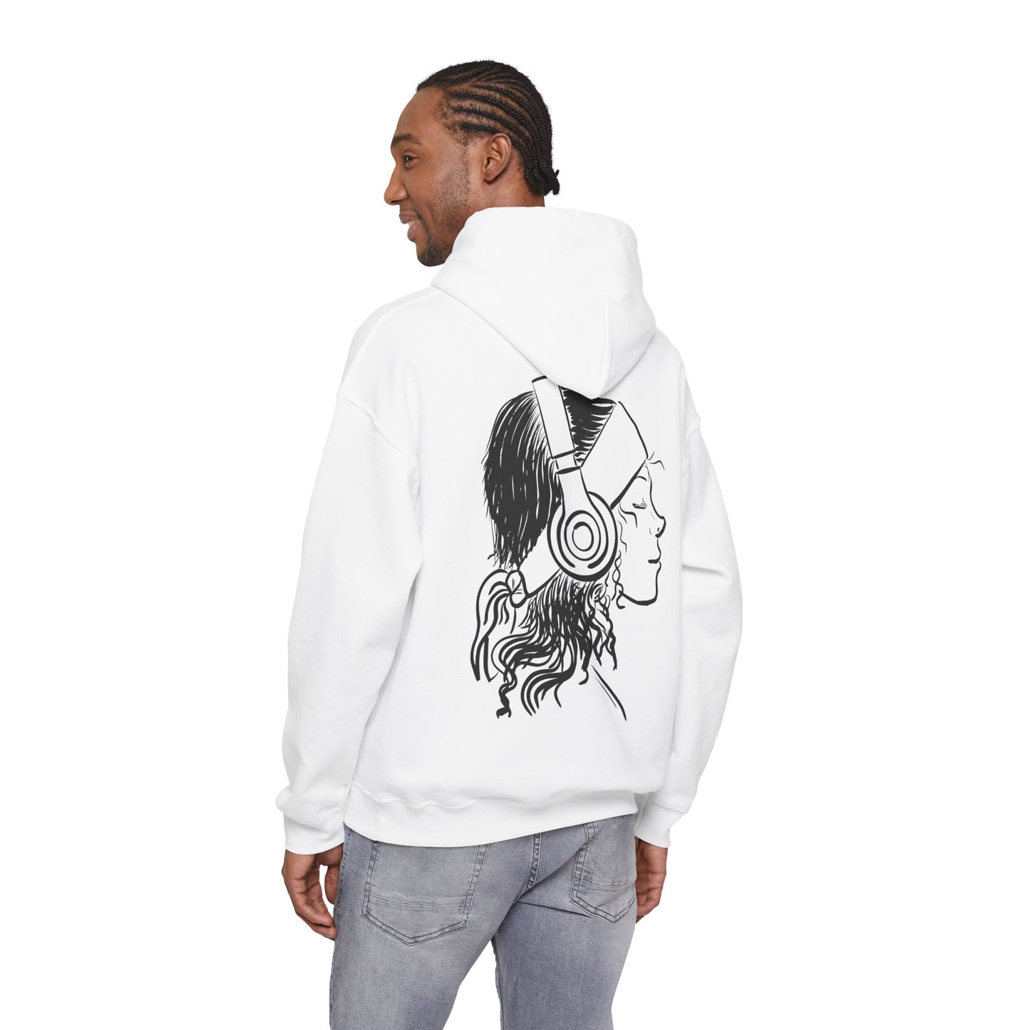 Music Lover Hoodie — 'Kwalatee' Logo & Headphones Girl Graphic