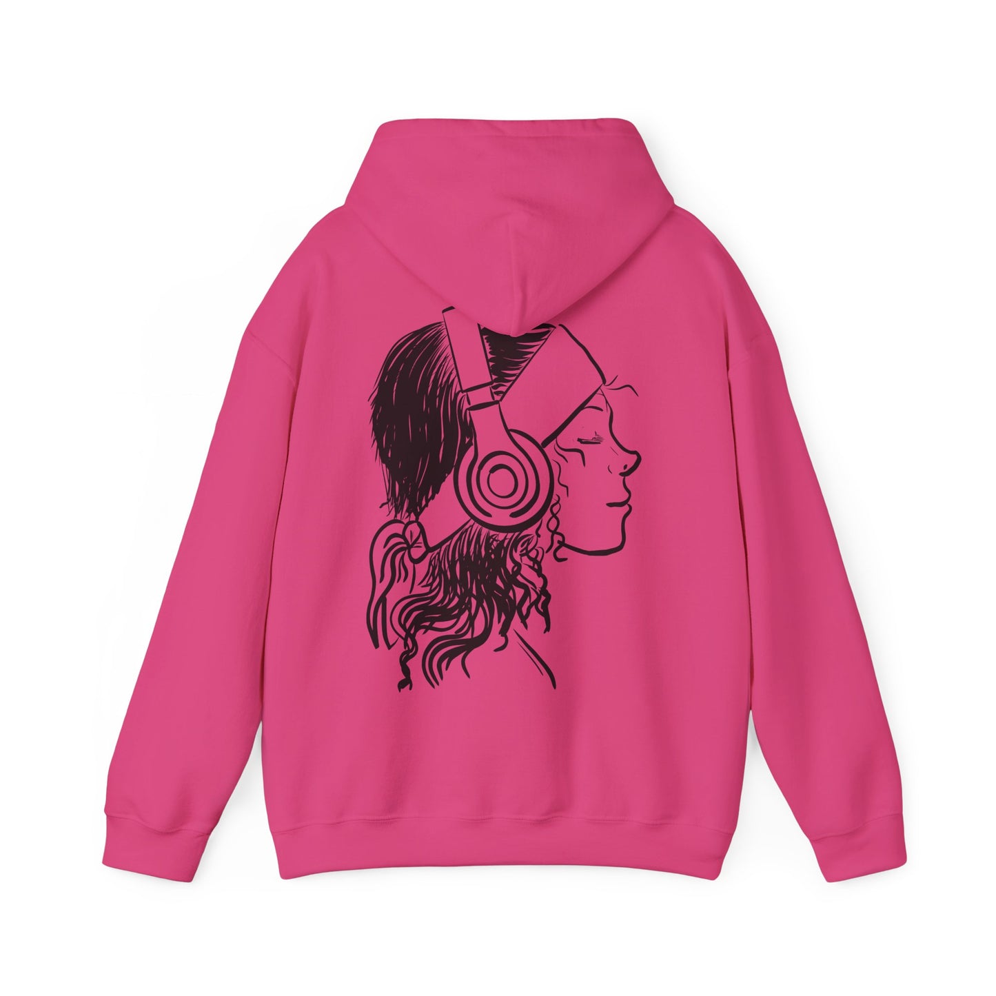 Music Lover Hoodie — 'Kwalatee' Logo & Headphones Girl Graphic