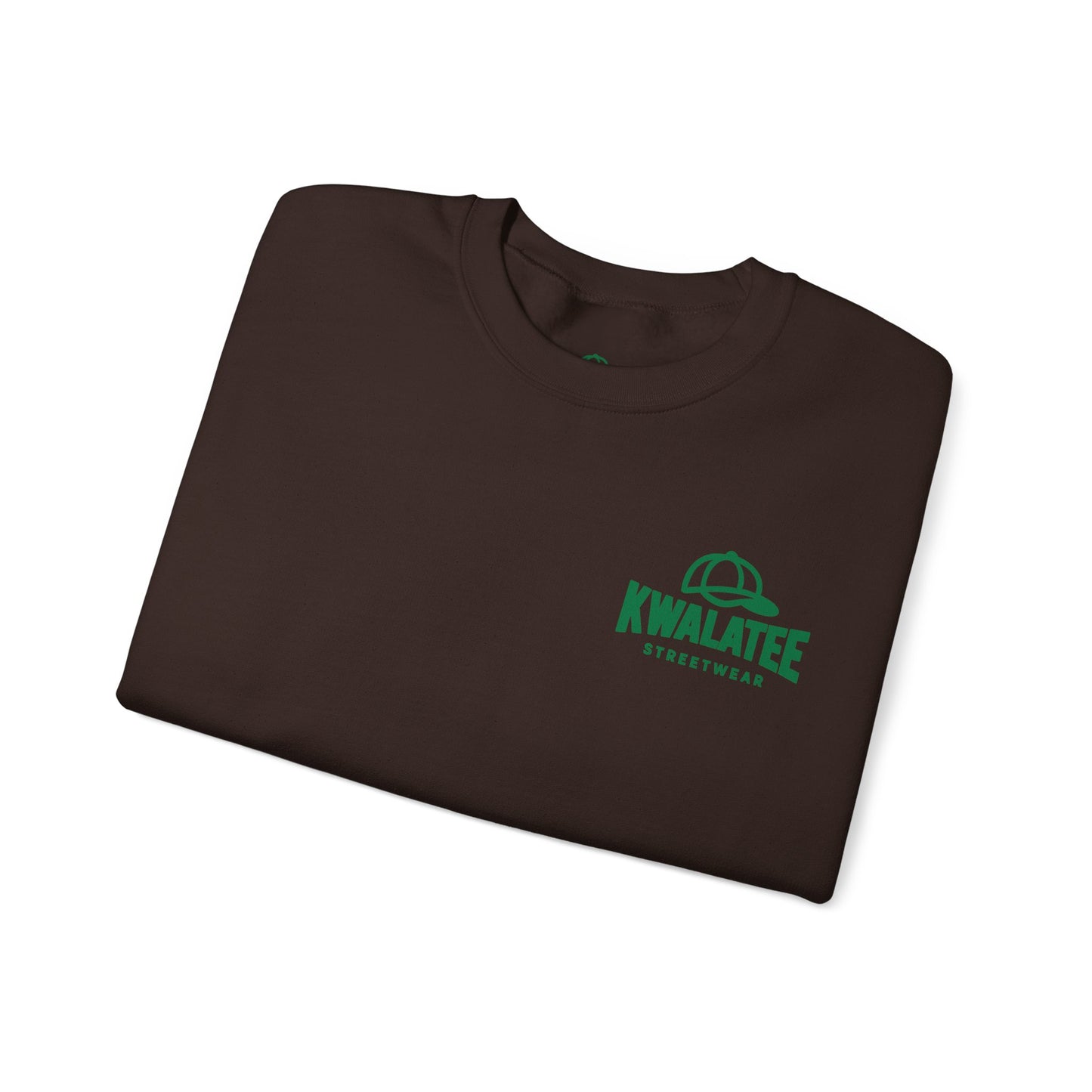 Crewneck — Green Mandala Eye Graphic with “KWALATEE” Logo