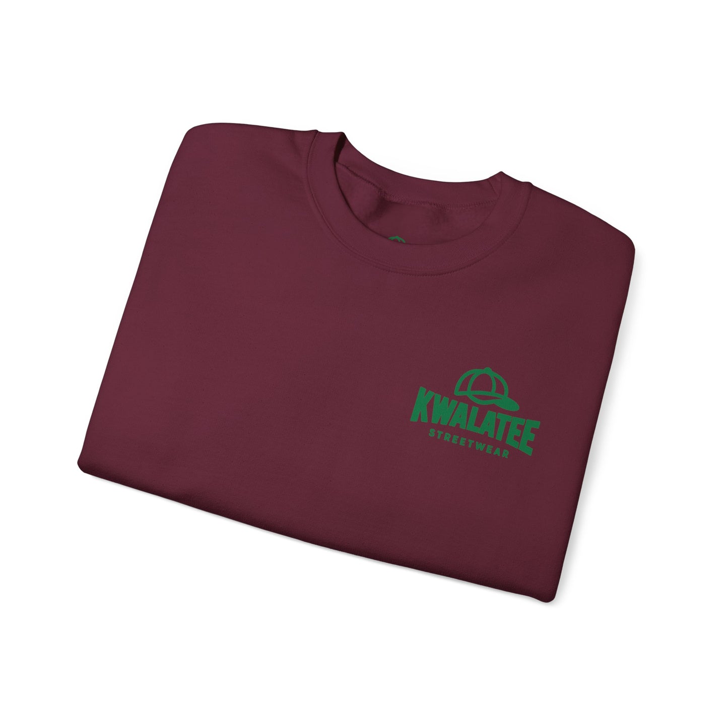 Crewneck — Green Mandala Eye Graphic with “KWALATEE” Logo