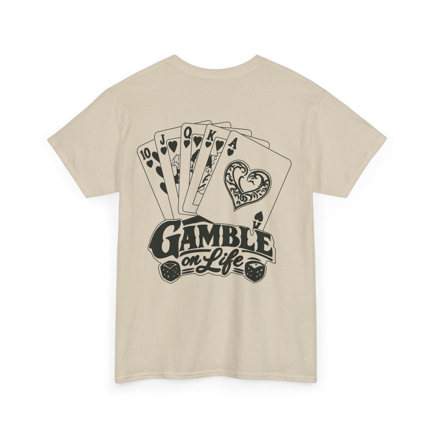 T-Shirt — "Gamble on Life" Poker Cards Graphic Tee