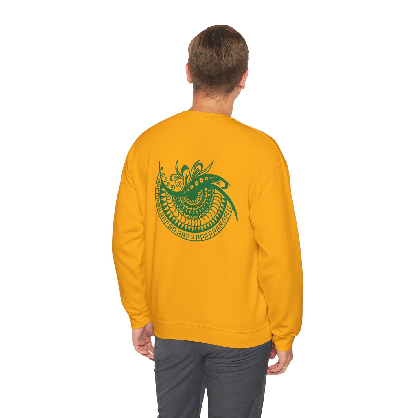 Crewneck — Green Mandala Eye Graphic with “KWALATEE” Logo
