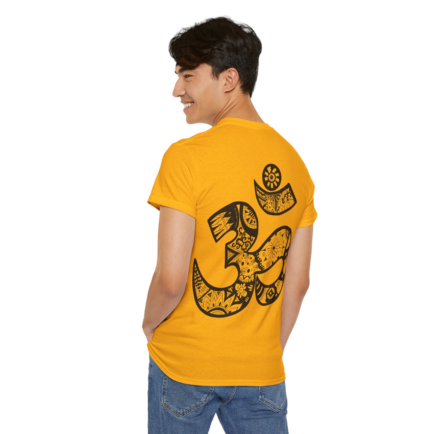 Om Symbol Tee — Hand-Drawn Mandala Om Spiritual Yoga T-Shirt